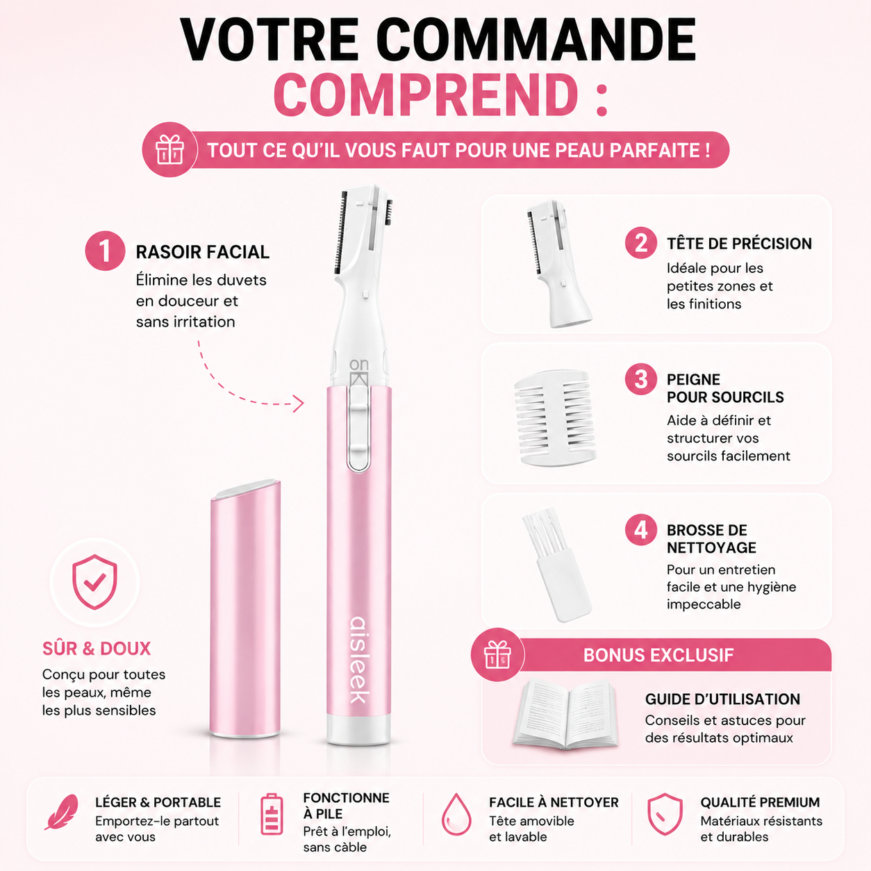 Dermaplaning outils avec kits